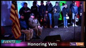 Honoring war Veterans at the Redmond Lights Christmas celebration.